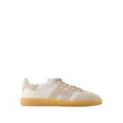 Coole Leren Sneakers - Beige Hogan , Beige , Dames