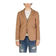 Katoen Blend Blazer met Elastaan Gianni Lupo , Beige , Heren