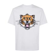 Heren T-Shirts & Polos Bianco Ss25 Kenzo , White , Heren