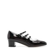 Zwarte leren Mary Janes pumps Carel , Black , Dames