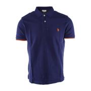 Blauw Katoenen Heren Polo Shirt U.s. Polo Assn. , Blue , Heren