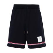 Blauwe Jersey Shorts met RWB Streep Thom Browne , Blue , Heren