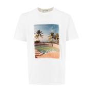 Vintage Crew-neck Katoenen T-shirt Jacob Cohën , White , Heren