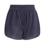 Heldere Elastische Shorts met Zakken Oseree , Blue , Dames