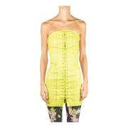 Eco-Leren Mini Bustier Jurk Aniye By , Green , Dames