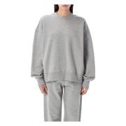 Grijze Melange Oversized Gebreide Trui Sweatshirt The Attico , Gray , ...