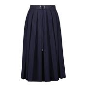 Navy Geplooide Rok Lente-Zomer 2025 Moncler , Blue , Dames