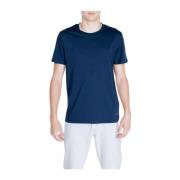 Blauw Katoenen Crew Neck T-Shirt Peuterey , Blue , Heren