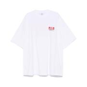 Witte Crew Neck T-shirt Vetements , White , Heren