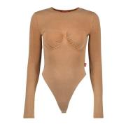 Beige T-Finne Body voor vrouwen Diesel , Beige , Dames