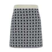 Geometrisch Optisch Patroon Wollen Rok Kenzo , Black , Dames