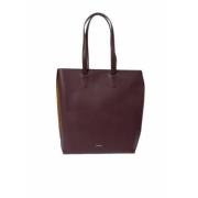 Bordeaux Leren Tote Geel Turquoise Paul Smith , Brown , Dames