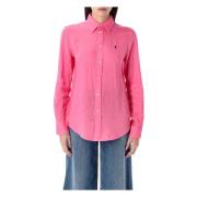 Dameskleding Shirts Hot Fuxia Ss25 Ralph Lauren , Pink , Dames