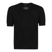 Zwarte T-shirt met ronde hals Balmain , Black , Heren