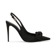 Zwarte Ballerina Schoenen met Strik Dolce & Gabbana , Black , Dames