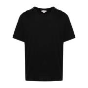 Zwart Katoenen Logo T-shirt Alexander McQueen , Black , Heren