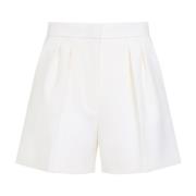 Witte Bermuda Lana Shorts Max Mara , White , Dames