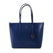 Leren tote tas voor vrouwen 19v69 Italia , Blue , Dames