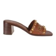 Gips Giettabak Slide Valentino Garavani , Brown , Dames