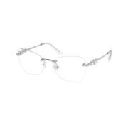 Elegant Metalen Frame met Lichtpunt Swarovski , Gray , Unisex