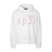 Gedrukt Logo Hoodie Dsquared2 , White , Heren