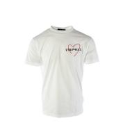 Witte Katoenen Heren T-shirt Dsquared2 , White , Heren