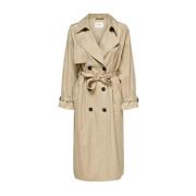 Polyester Parka Jas & Mantel Only , Beige , Dames