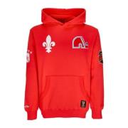 Quebec Nordiques Fleece Hoodie Rood Mitchell & Ness , Red , Heren