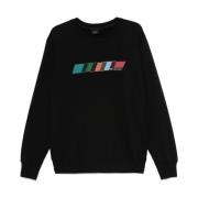 Zwarte Katoenen Sweatshirt Aw24 Multicolor Inzet PS By Paul Smith , Bl...