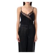 Zwart Kant Body Topwear Remain Birger Christensen , Black , Dames