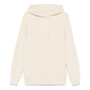 Lichtbeige Hoodie met Geribbelde Zoom en Manchetten Autry , Beige , He...