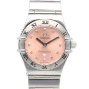 Pre-owned Stainless Steel watches Omega Vintage , Pink , Dames