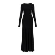 Elegante Maxi Jurk met Koperen Decoratie Christopher Esber , Black , D...