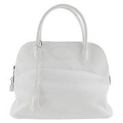 Pre-owned Leather handbags Hermès Vintage , White , Dames