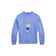 Katoenen Polo Bear Sweatshirt met Tennisstijl Polo Ralph Lauren , Blue...