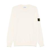 Witte Sweater Casual Stijl Stone Island , White , Heren