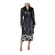 Zwarte Polyester Parka Trenchcoat Collectie Only , Black , Dames