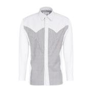 Gestreept katoenen overhemd Aw24 Maison Margiela , White , Heren