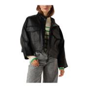 Phoebecc Leather Box Jacket Co'Couture , Black , Dames