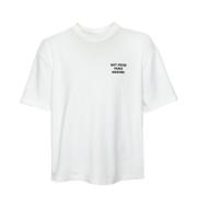 Slogan T-shirt met geribbelde halslijn Drole de Monsieur , White , Her...