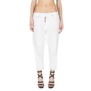 Baby Carpenter Jeans met Mini Logo Dsquared2 , White , Dames