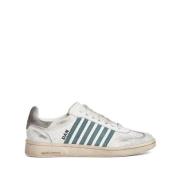 Witte en groene leren sneakers Dsquared2 , White , Heren