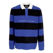 Gestreept lange mouw rugby polo shirt Tommy Hilfiger , Blue , Heren