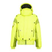 Gewatteerde neonjas met capuchon Balmain , Yellow , Heren