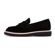 Suede Slip-On Loafers - Zwart Suède Cesare Gaspari , Black , Dames