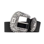 Leren riem Dsquared2 , Black , Heren