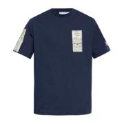 T-shirt met patches Iceberg , Blue , Heren