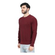 Bordeaux Crew Neck Sweater Tommy Hilfiger , Red , Heren