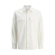 Lente Solide Overshirt Jack & Jones , White , Heren