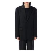 Zwart Tailoring Blazer Elegant Stijlvolle Jas MM6 Maison Margiela , Bl...